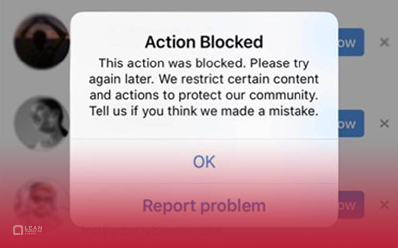Blocked by Instagram