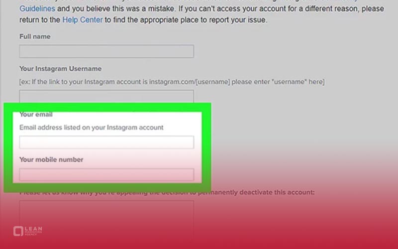 Restoring deactivated Instagram page 7