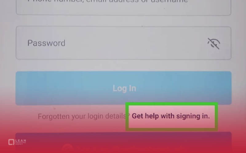 بازیابی رمز اینستاگرام از طریق پیامک